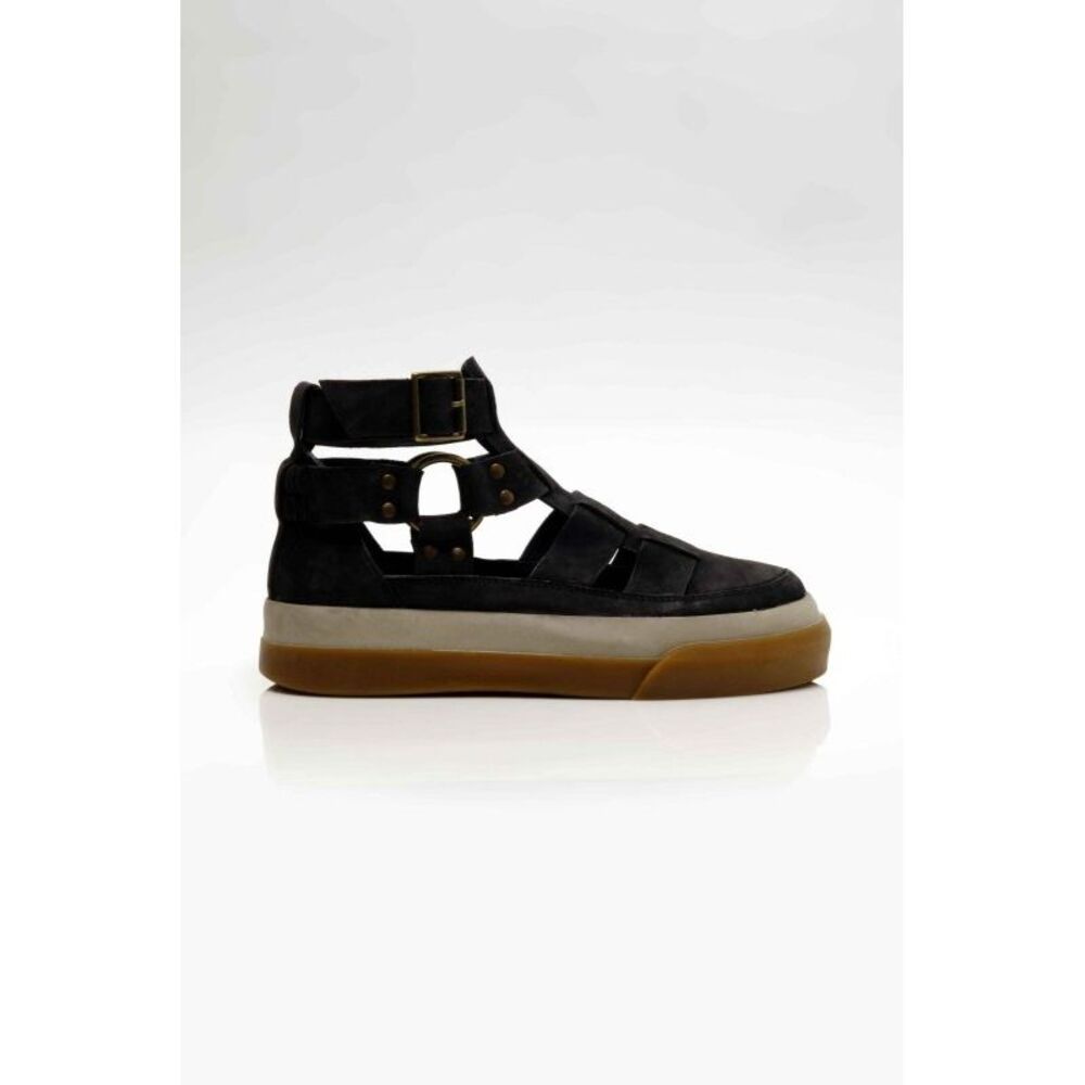 Free People Black and Tan Sneakers
